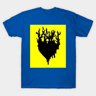 Flames Burning Heart On Fire T-Shirt